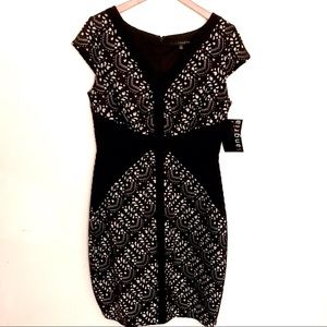 NWT Sangria Dress with Laser Cut detail size 12